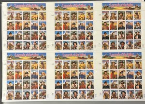 US Scott 2869 - Legends of the West signed full sheets