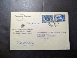 1950 Argentina Airmail Cover Buenos Aires to Oceanside CA USA