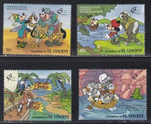 St. Vincent Grenadines# 845-848, Disney Characters Spanish Explorer NH, 1/2 Cat.