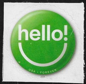 5920 MNH Pinback Button Hello