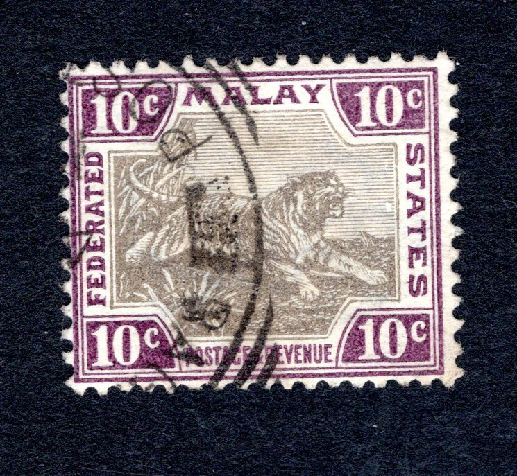 Federation of Malaya SC #23a  F/VF, Used, violet & gray, CV $17.50 ... .3700017