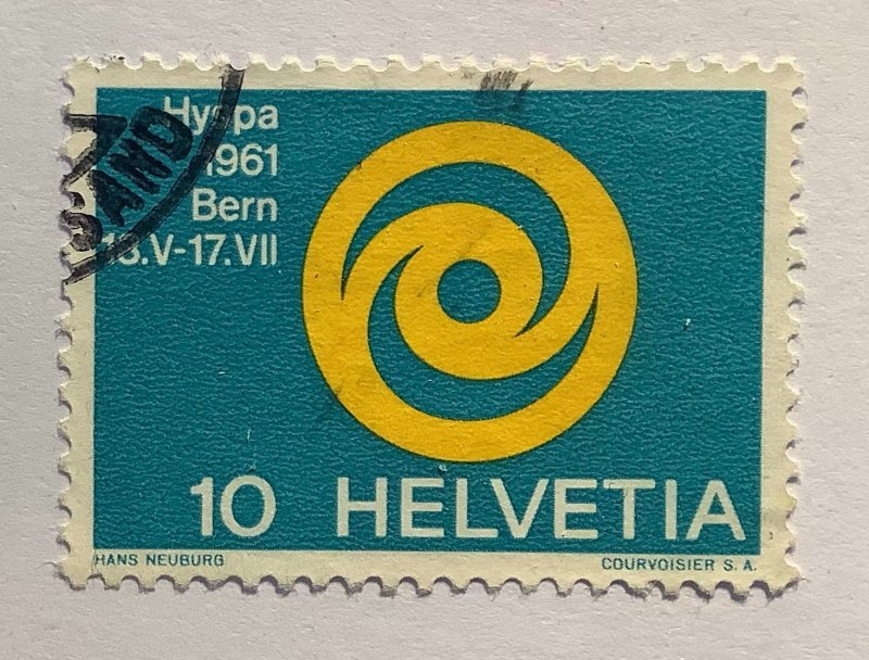 Switzerland 1961 Scott 403 used - 10c,  Hyspa exposition, Bern