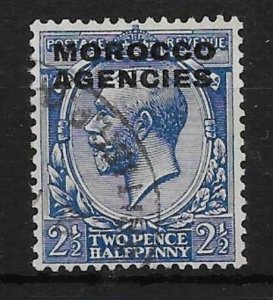 MOROCCO AGENCIES SG58a 1925 2½d BLUE FLAT END TO S VAR USED