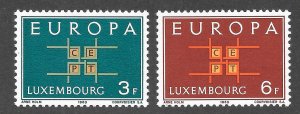 Luxembourg Scott 403-04 Unused LHOG - 1963 EUROPA Issue - SCV $0.75