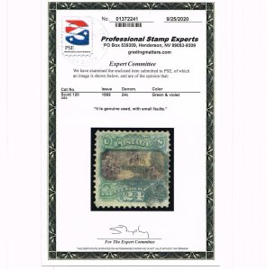 GENUINE SCOTT #120 F-VF USED 1869 PSE CERT NBNC PRINTING CLEAR G-GRILL #17710