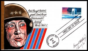 Scott 3862 - 37 Cents WWII Memorial Bernard Goldberg Hand Painted FDC 27/30