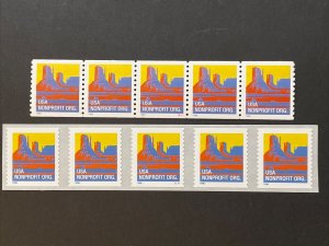 2 Different US PNC5 5c Butte Nonprofit Stamp Sc# 2902-2902B MNH