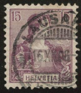 Switzerland Scott 131 Used 15c Helvetia CV$13