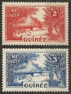 French Guinea 128-129, mint, hinged. 1938.  (F419)