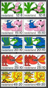 Netherlands Sc# B439-B443 MNH pair 1968 Fairy Tale Characters