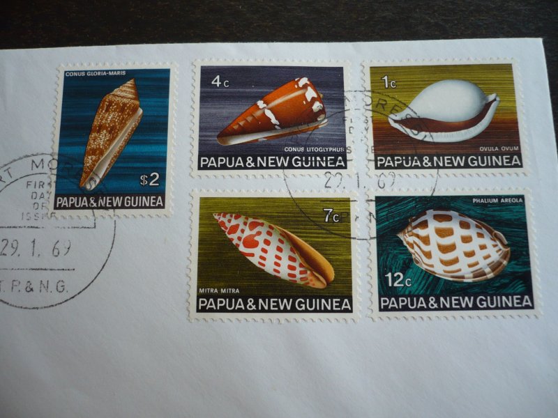 Postal History - Papua New Guinea - Scott#265,267,269,271,279 - First Day Cover