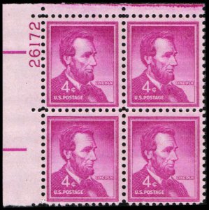 US #1036a LINCOLN MNH UL PLATE BLOCK #26172