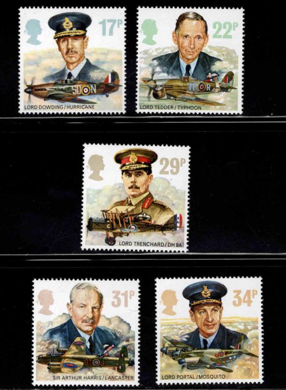 Great Britain Scott 1157-1161 MNH** 1986 Aviator set