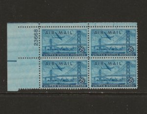 US Scott #C36 Plate Block Fine/Very Fine MNH Cat. Value $4.00               #141