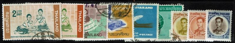 Thailand 9 1960s Mostly Used Stamps, few faults - S1028