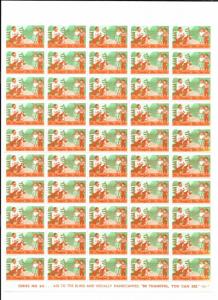 Blind Charity Cinderella Seals 50 MNH Stamps Series 24 Be Thankful You Can See