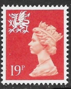 Great Britain-Wales # WMMH36  19p QE II    (1) Mint NH