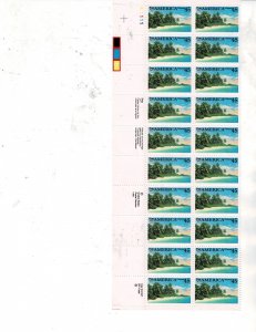 America 45c US Airmail Postage Plate Strip of 20 C127 VF MNH