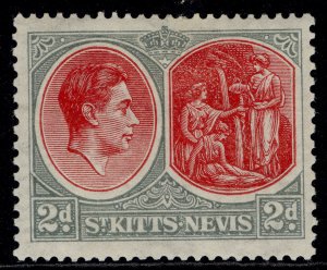 ST KITTS-NEVIS GVI SG71, 2d scarlet & grey, M MINT. Cat £32.