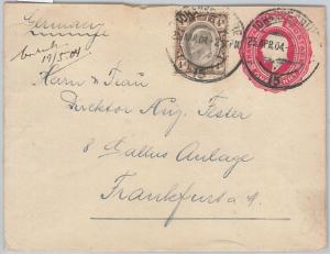 51992 - TRANSVAAL -  POSTAL HISTORY - STATIONERY Registered COVER to GERMANY 190