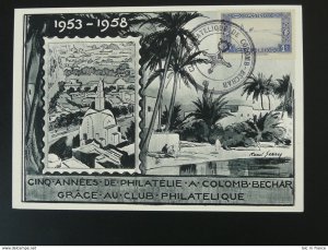 town of Colomb Bechar commemorative card Algeria 1958