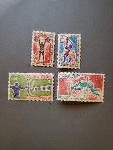 Stamps New Caledonia Scott #391-2, B82-3 never  hinged