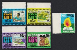 Ghana Intl Book Year 5v Margins 1972 MNH SG#630-634