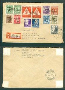 Germany. 1948 Cover Russsian Zone REG: Radebeul 2. Multi Franking, 13 Stamps.