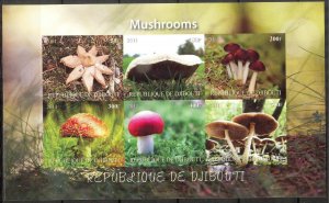 Djibouti 2011 Mushrooms (2) Imperf. MNH Cinderella !