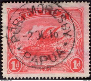 PAPUA 1915 1d Rose Pink SG92 Used