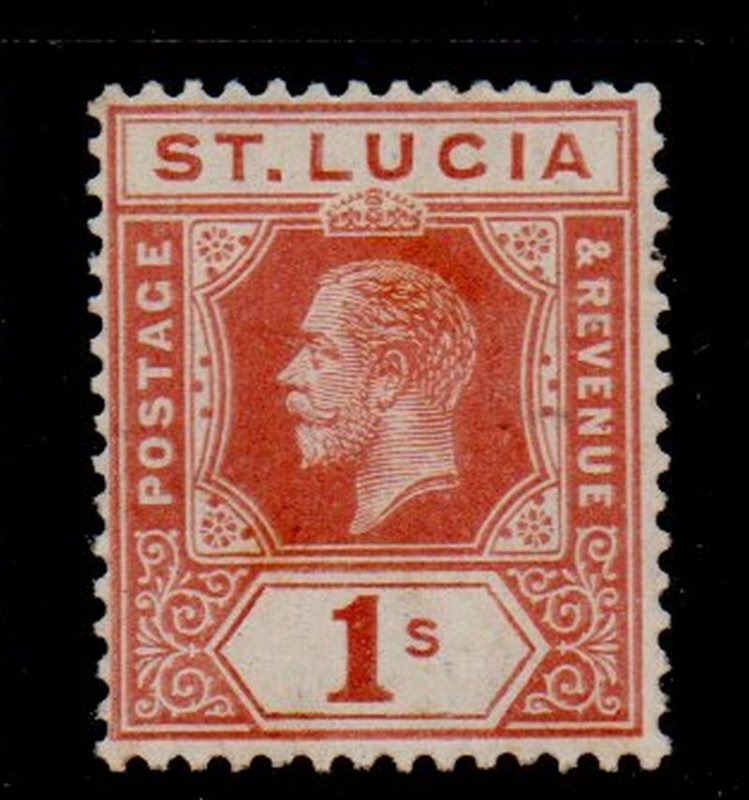 St Lucia Sc 71 1912 1 shilling fawn George V stamp mint mint