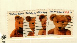 US #3653-6 Teddy bears used 