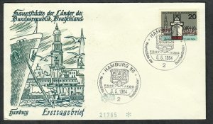 Germany 870 Hamburg unaddressed FDC