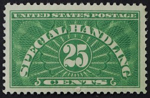 U.S. Mint Stamp Scott #QE4 25c Special Handling. Superb. Large Margins. NH. Gem!