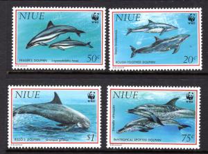 Niue 651-654 Dolphins MNH VF