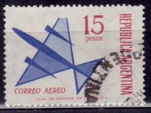 Argentina, 1965, Airmail, Airplane, 15p, sc#C102, used