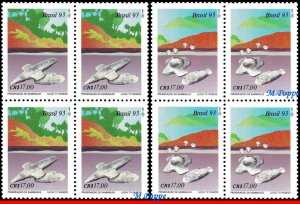 2419-20 BRAZIL 1993 SAMBAQUIS PRESERVATION, ARCHAEOLOGY, MI# 2544-45, BLOCKS MNH