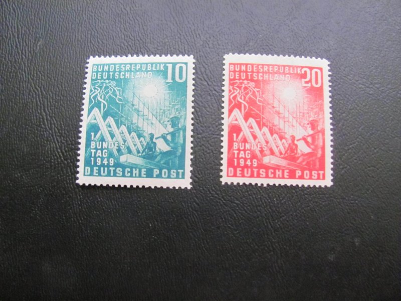 GERMANY 1949 MNH SC# 665-6 RECONSTRUCTION LOOK AT PICTURES