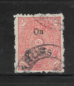 India Travancore #29 Used Single