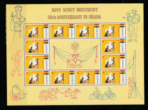 Ghana 308-309 Complete Sheets Of 12 MNH Boy Scouts, 2 Scans