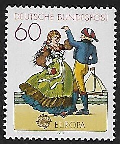 Germany # 1350 - North German Couple dancing -  MNH....[1981]