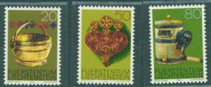 LIECHTENSTEIN Scott 687-689 MNH** 1980 Alpine farm tool set