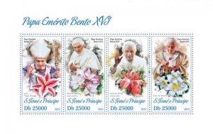 St Thomas - Pope Benedict XVI - 4 Stamp Sheet - ST13305a