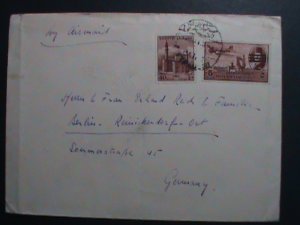 EGYPT  1953 SC#335,C69 70 YEARS OLD AIRMAIL COVER-MOSQUE OF SULTAN HASSANN VF