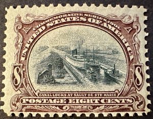 US # 298 Pan Ameridan Exposition Issue 8C 1901 Mint CV $230