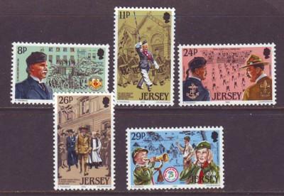 Jersey Sc 295-9 1982 Scouting Year stamps mint NH