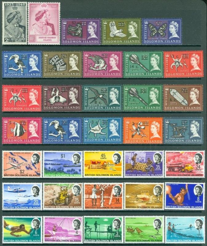 EDW1949SELL : SOLOMON ISLANDS 3 Very Fine, Mint Never Hinged Complete sets.