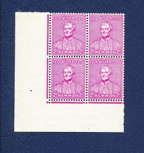 IRELAND - Scott 154 - MNH block of four - John Henry Cardinal Newman - 1954
