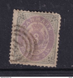 Denmark 1870/1 3sk perf 14 Used Sc 17 Cv $110 15703