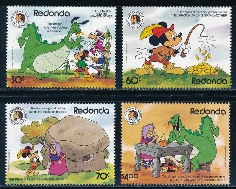 Disney Redonda - Dragon Set MNH Grimm Brothers (1984)